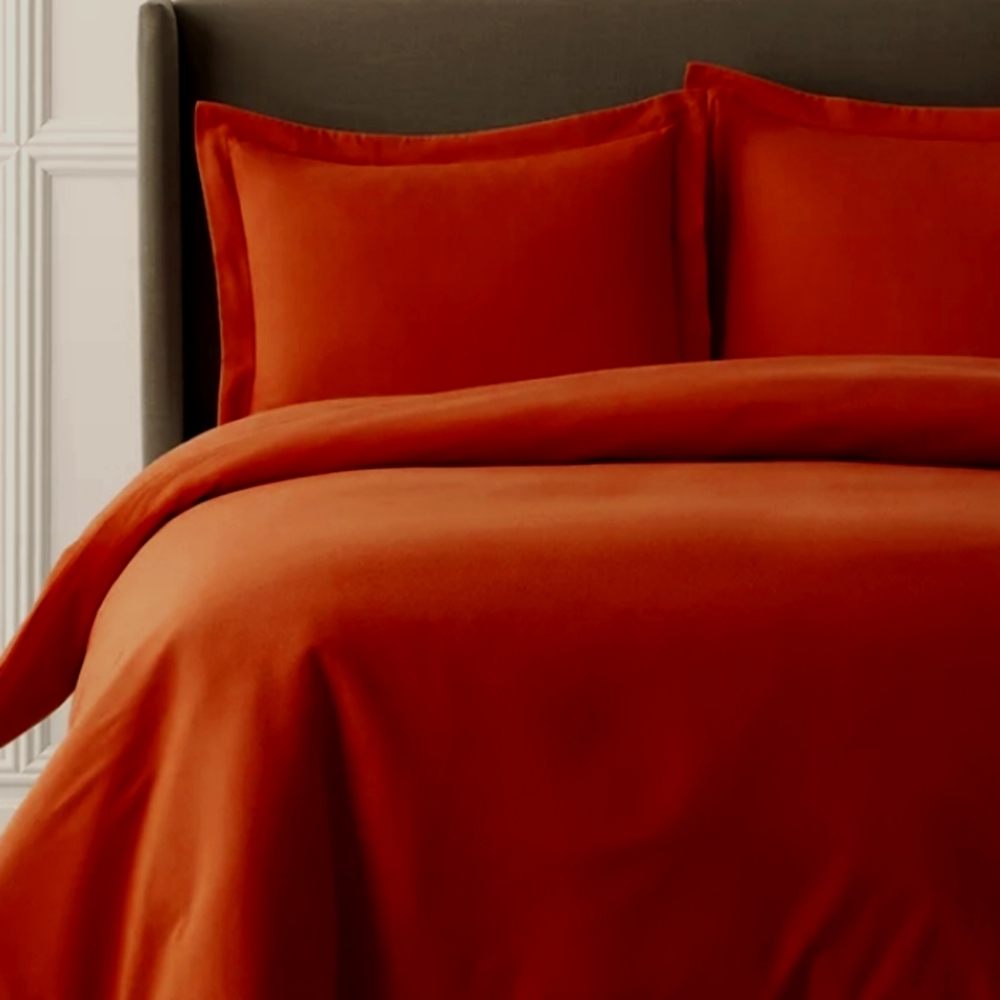 The Company Store Flannel Queen-size Duvet - Brick